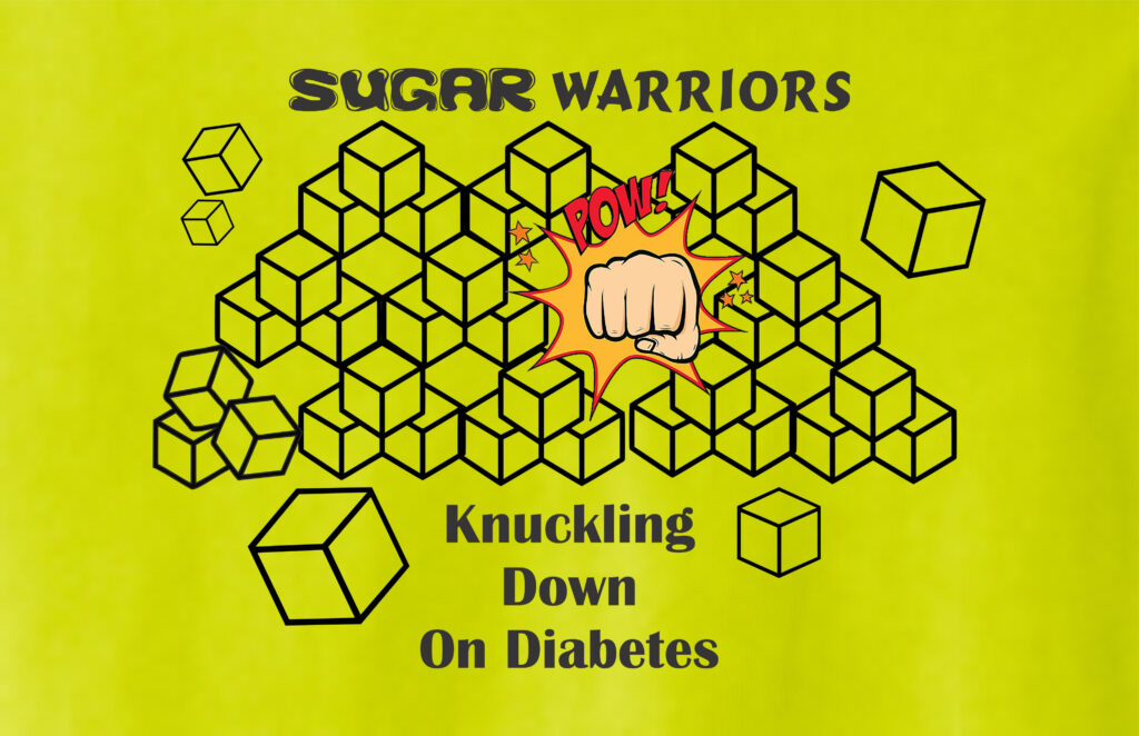 Picture of the design on the back of the Sugar Warriors T-Shirt.